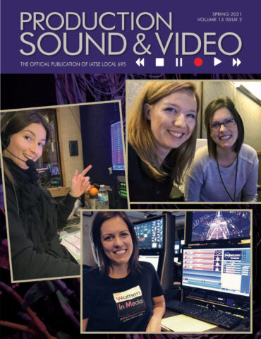 Three remarkable women who chose to pursue careers in video and engineering, clockwise from left: Cheyenne Wood; Jillian Arnold and Haley Burnett; Burnett.